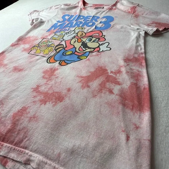 Nintendo Super Mario Brothers 3 brand Small Tie-Dyed Graphic Shirt Bowser - Picture 5 of 10